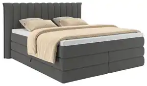 Boxspringbett Lina Anthrazit ca. 180x200cm, Anthrazit