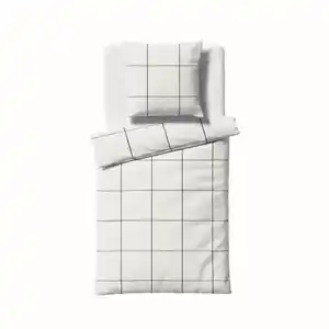 Fleuresse Bettwäsche Lech, Weiß, Schwarz, Textil, Karo, 135x200 cm, pflegeleicht, angenehm wärmend, bügelleicht, schadstoffgeprüft, weiche und anschmiegsame Oberfläche, Schlaftextilien, Bettwä