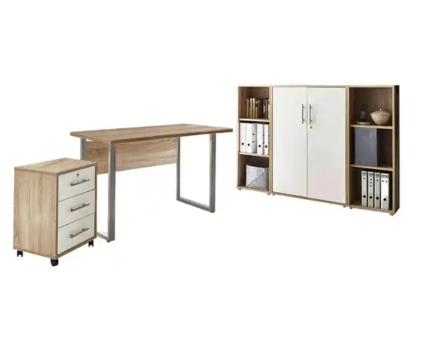 Bild 1 von Büro Office Edition - Mini Set 2 Weiß/Eiche, Weiß, Sonoma Eiche