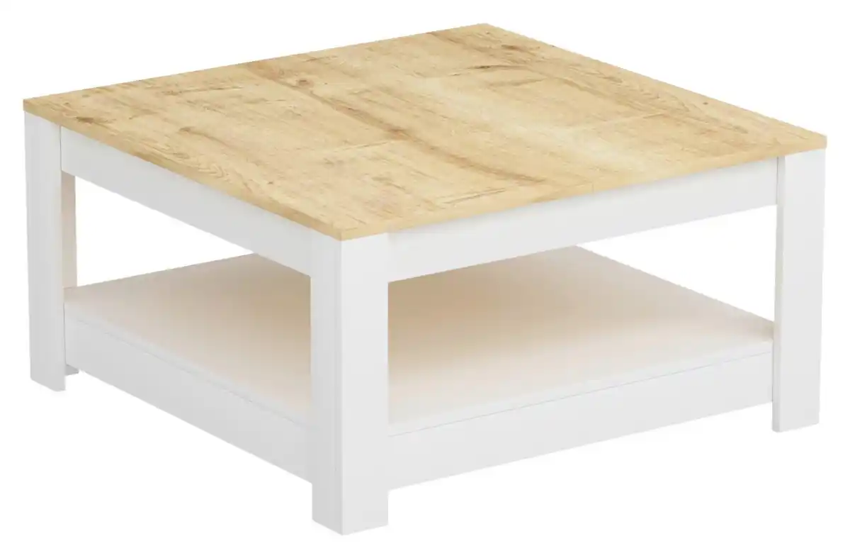 Bild 1 von Couchtisch Athena ca. 89x89x45 cm Weiß/Eiche, Eichefarben, Weiß