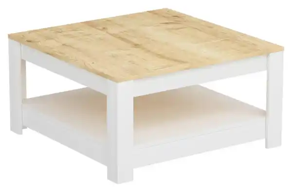 Bild 1 von Couchtisch Athena ca. 89x89x45 cm Weiß/Eiche, Eichefarben, Weiß