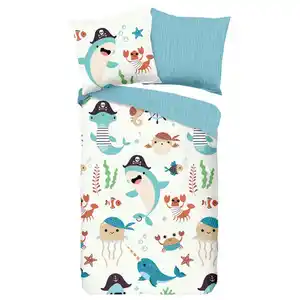 Jugendbettwäsche Seaworld, Mehrfarbig, Textil, Tier, 135x200 cm, atmungsaktiv, Schlaftextilien, Bettwäsche, Kinderbettwäsche