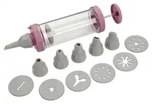 Garnierspritze XMAS2 in Altrosa, Grau, Altrosa, Transparent