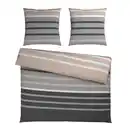 Bild 1 von Bettwäsche Streif XXL Schwarz/Beige ca. 200x200cm, Schwarz, Beige