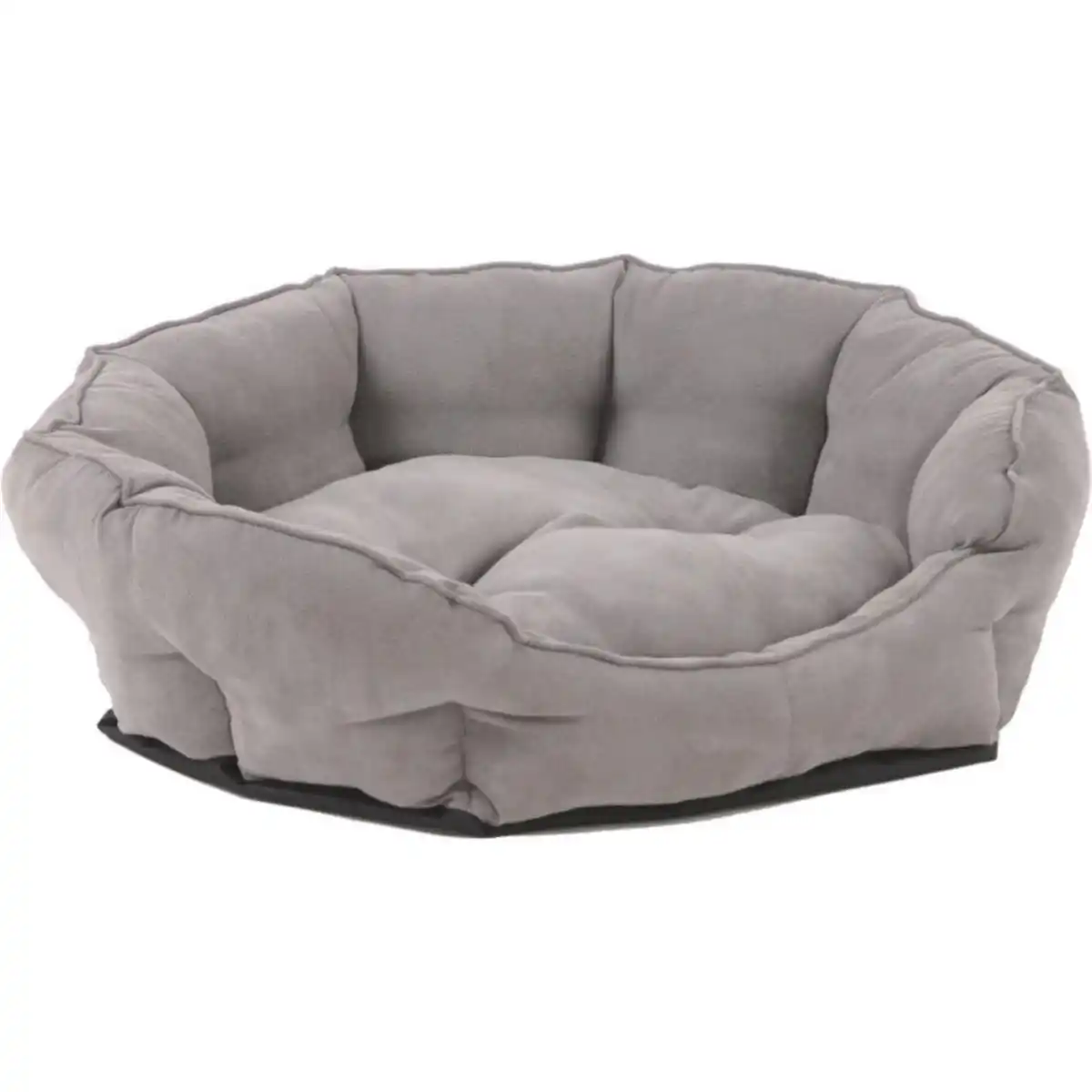 Bild 1 von Hundebett, Grau, Textil, Uni, Füllung: Vlies, rund, 53x20x63 cm, weich gepolstert, waschbar, Tiermöbel