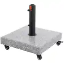 Bild 1 von Doppler Sonnenschirmständer, Grau, Schwarz, Stein, Metall, 47x8.5x47 cm, Rollen, rostfrei, Einsätze für unterschiedliche Rohrstärken, Sonnen- & Sichtschutz, Sonnenschirmständer