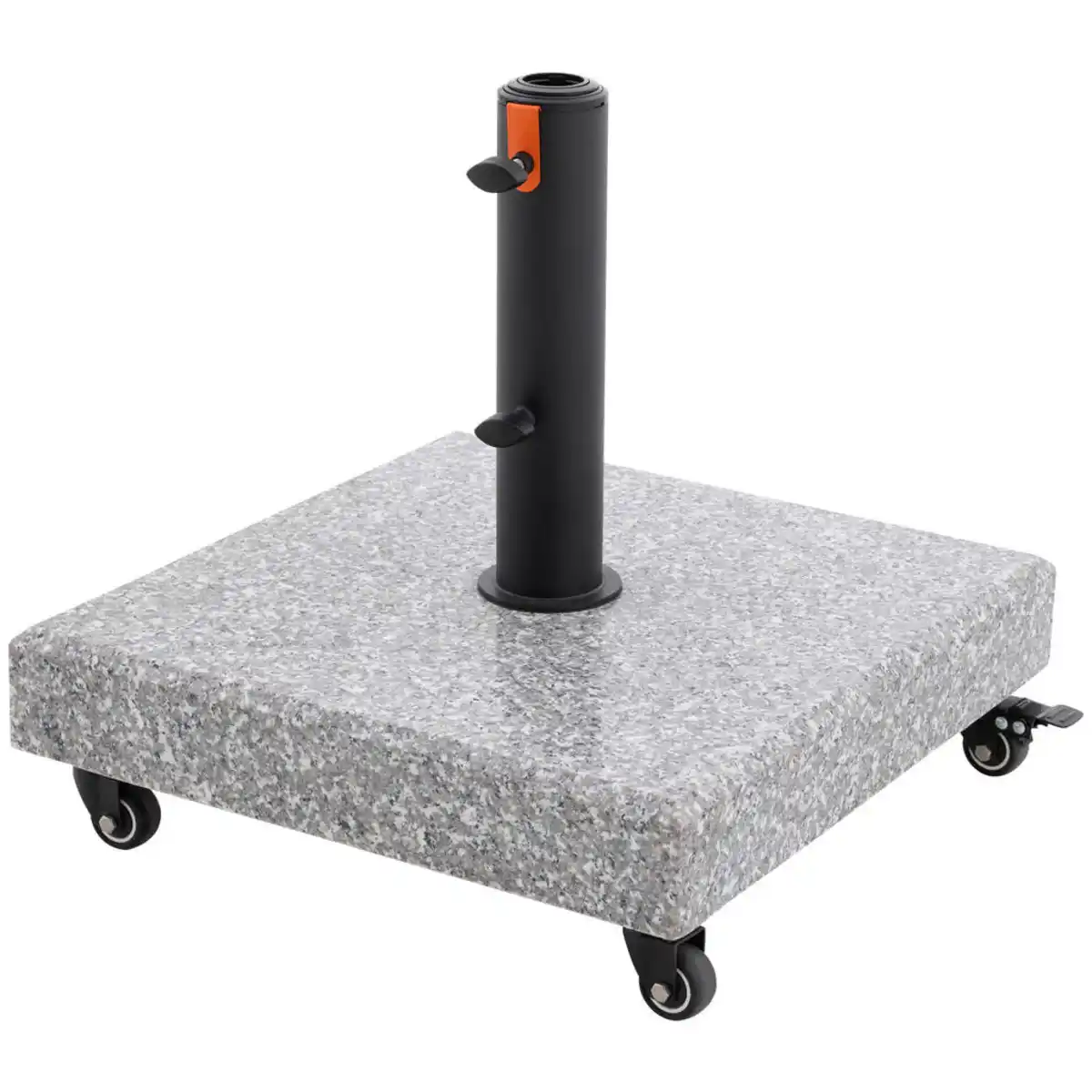 Bild 1 von Doppler Sonnenschirmständer, Grau, Schwarz, Stein, Metall, 47x8.5x47 cm, Rollen, rostfrei, Einsätze für unterschiedliche Rohrstärken, Sonnen- & Sichtschutz, Sonnenschirmständer