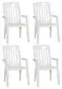 Bild 1 von Gartenstuhl-Set Palma Weiß Kunststoff stapelbar, Weiß