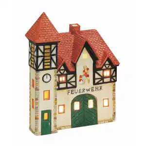 Dekohaus, Mehrfarbig, Keramik, 16x22x10 cm, Dekoration, Skulpturen & Dekoobjekte, Dekoobjekte