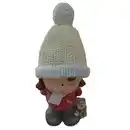 Bild 1 von X-Mas Dekofigur, Rot, Schwarz, Weiß, Stein, Personen, Kind, 21x45x17 cm, Kunsthandwerk, zum Stellen, handgemacht, handgemalt, Dekoration, Weihnachtsdekoration, Winterdeko