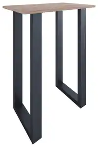 Bartisch Xona ca. 80x102x50 cm Schwarz/Eiche, Schwarz, Eichefarben