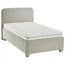 Bild 1 von Beldomo - Sleep Polsterbett, Grau, Ecru, Textil, Buche, H4, Höhe ca. 26 cm, 120x200 cm, Goldenes M, Made in EU, Härtegradauswahl, Bezug abnehmbar/waschbar, optimale Belüftung, Tragegriffe, atmungs
