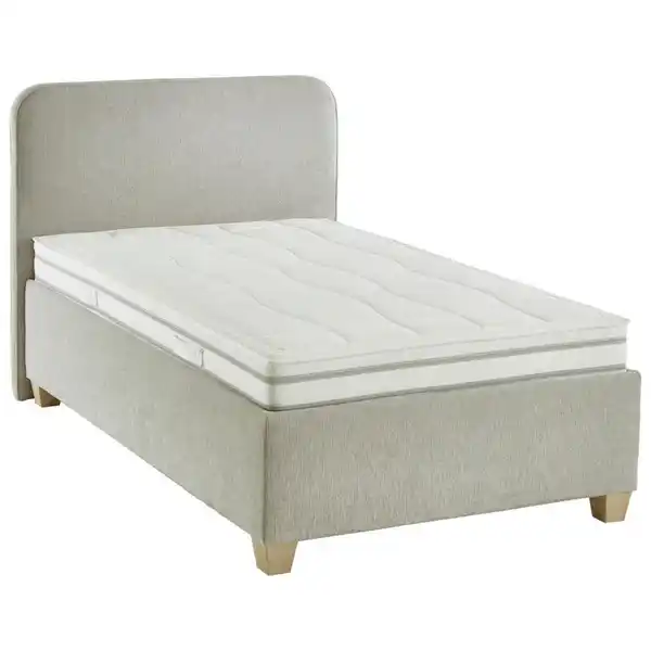 Bild 1 von Beldomo - Sleep Polsterbett, Grau, Ecru, Textil, Buche, H4, Höhe ca. 26 cm, 120x200 cm, Goldenes M, Made in EU, Härtegradauswahl, Bezug abnehmbar/waschbar, optimale Belüftung, Tragegriffe, atmungs