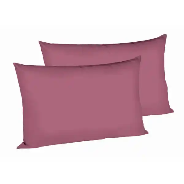 Bild 1 von Fleuresse Kissenhüllen-Set, Beere, Textil, 2-teilig, Uni, 40x60 cm, Oeko-Tex® Standard 100, hochwertige Qualität, Wohntextilien, Bezüge, Kissenbezüge