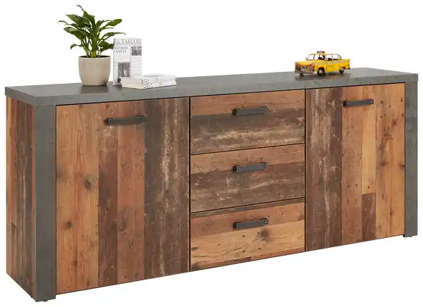 Bild 1 von Sideboard Magara in Dunkelbraun, Dunkelgrau, Dunkelbraun