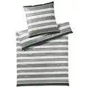 Bild 1 von Yes for bed Bettwäsche Covered Comfort, Grau, Grün, Textil, Streifen, 155x200 cm, Oeko-Tex® Standard 100, pflegeleicht, atmungsaktiv, schadstoffgeprüft, dicht gewebtes Garn, Schlaftextilien, Bett