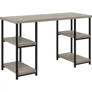 Mid.you Schreibtisch Elmwood, Eiche grau, Metall, Holzwerkstoff, eckig, 72x46x121 cm, gastro- und objekttauglich, Arbeitszimmer, Schreibtische, Bürotische