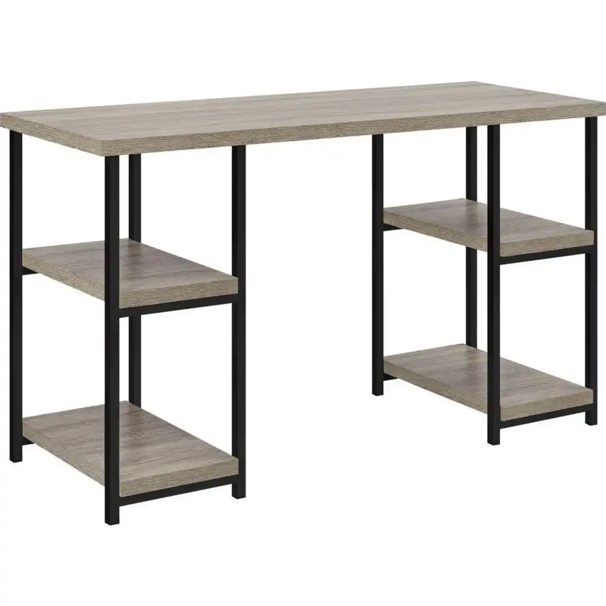 Bild 1 von Mid.you Schreibtisch Elmwood, Eiche grau, Metall, Holzwerkstoff, eckig, 72x46x121 cm, gastro- und objekttauglich, Arbeitszimmer, Schreibtische, Bürotische
