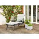 Bild 1 von Siena Garden Gartenliege, Anthrazit, Metall, Kunststoff, Textil, 154x102x70 cm, Kissen, wetterbeständig, stufenlos verstellbar, Gartenmöbel, Gartenliegen