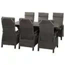 Bild 1 von Siena Garden Gartengarnitur, Grau, Metall, Kunststoff, Textil, Keramik, 7-teilig, 100x109x200 cm, Tisch ausziehbar, wetterbeständig, Rückenlehne mehrfach verstellbar, Gartenmöbel, Gartenmöbel-Set
