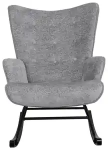 Schaukelstuhl Rock Grau/Schwarz, Grau