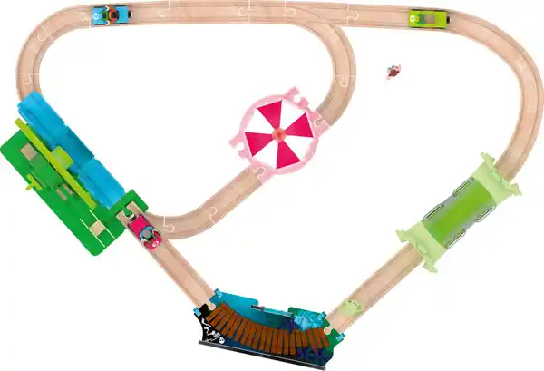 Bild 2 von KIDLAND® Eisenbahn-Set »Freizeitpark«, 32-teilig