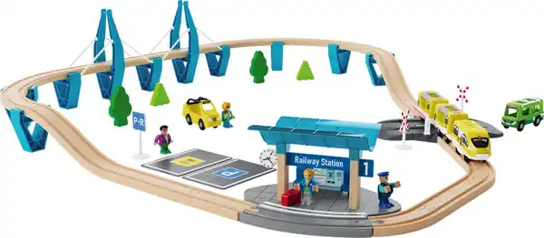 Bild 1 von KIDLAND® Eisenbahn-Set »Passagierzug«, 50-teilig