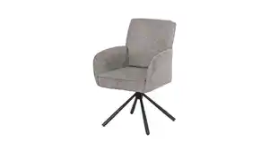 Armlehnstuhl grau Drehstuhl Taschenfederkern - JÖRDIS