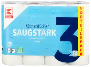 K-CLASSIC Küchentücher Saugstark, Packg. = 8 x 64 Blatt