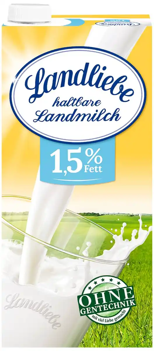 Bild 1 von LANDLIEBE Haltbare Landmilch, fettarm, 1,5 % Fett, 1-l-Packg.