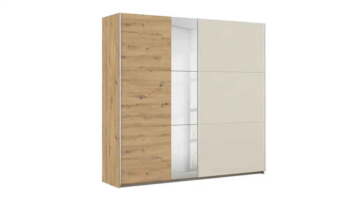 Bild 1 von Schwebetürenschrank beige Eiche Spiegel 218 cm - rauch - MONTARIO