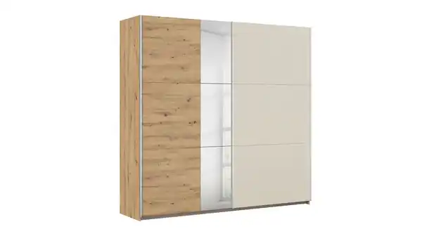 Bild 1 von Schwebetürenschrank beige Eiche Spiegel 218 cm - rauch - MONTARIO
