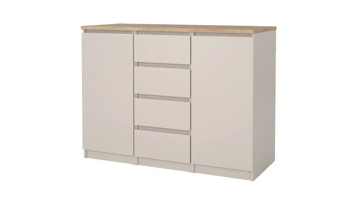 Bild 1 von Sideboard mit 4 Schubladen beige - Jackson Hickory 121 cm - NAIA