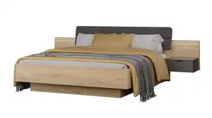 Bettanlage 180 x 200 cm Wildeiche - mit Bettkasten - VALPECULA