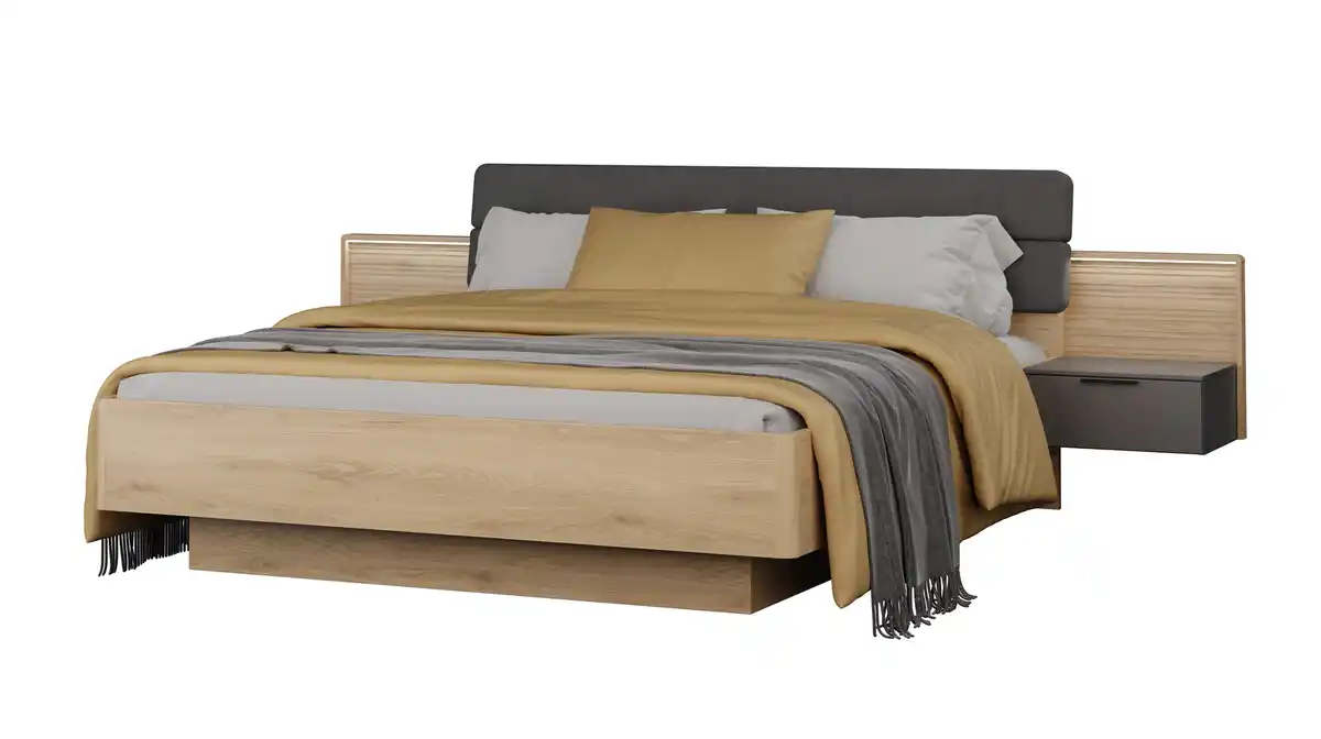 Bild 1 von Bettanlage 180 x 200 cm Wildeiche - mit Bettkasten - VALPECULA