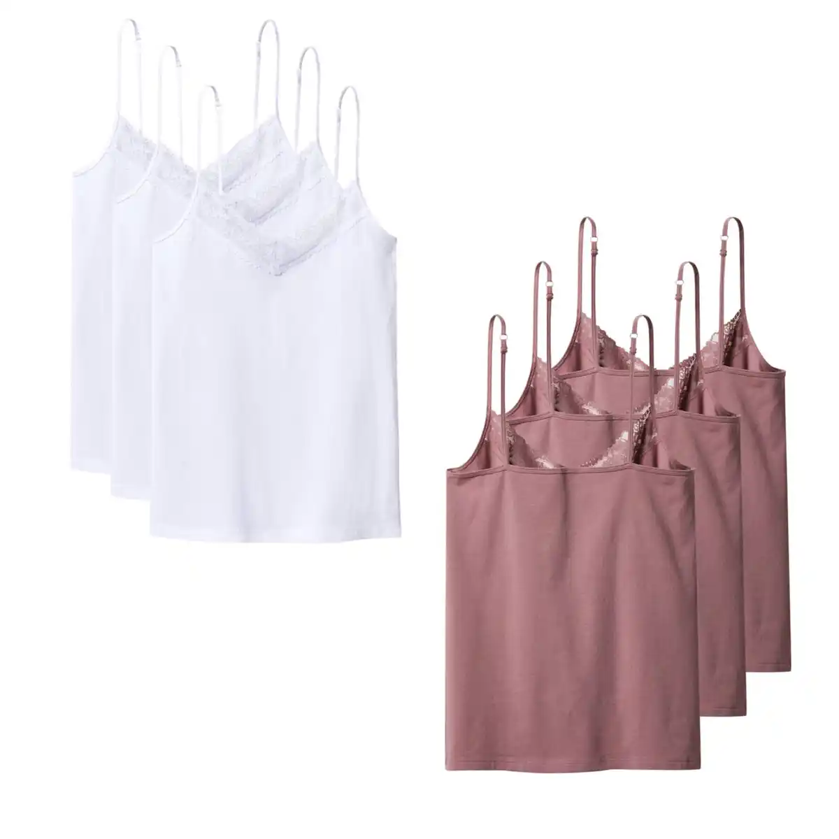 Bild 1 von OYANDA® Damen-Spaghettiträgerhemden, 3-St.-Packg.