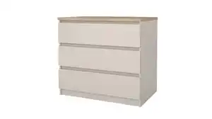 Kommode mit 3 Schubladen beige - Jackson Hickory 77 cm - NAIA