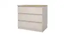 Bild 1 von Kommode mit 3 Schubladen beige - Jackson Hickory 77 cm - NAIA