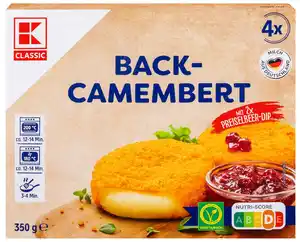 K-CLASSIC Back-Camembert oder Mozzarella-Sticks, 300 - 350-g-Packg.