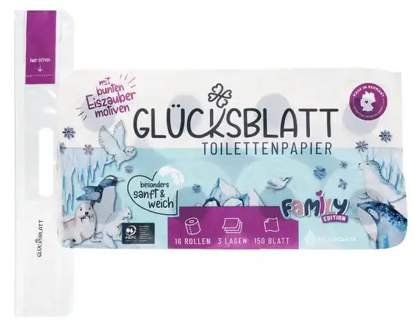 Bild 1 von GLÜCKSBLATT Toilettenpapier, Packg. = 16 x 150 Blatt