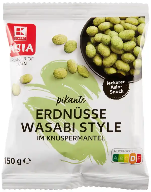Bild 1 von K-CLASSIC ASIA Erdnüsse Wasabi Style, 150-g-Packg.