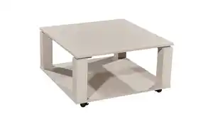 Couchtisch beige quadratisch 76 x 76 cm Wohnzimmertisch - ROMY