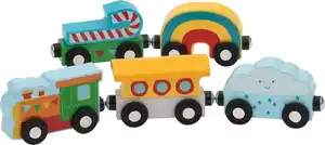 KIDLAND® Holzeisenbahn-Zug, 5-teilig