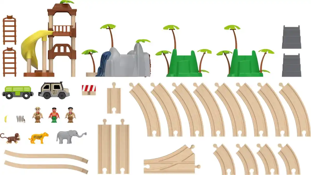 Bild 2 von KIDLAND® Eisenbahn-Set »Dschungel«, 35-teilig