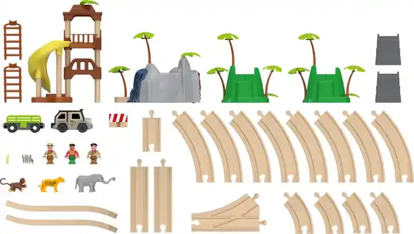 Bild 2 von KIDLAND® Eisenbahn-Set »Dschungel«, 35-teilig