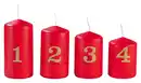 Bild 1 von LIV&BO® Stufenkerzen mit Zahlen, 4-St.-Packg.