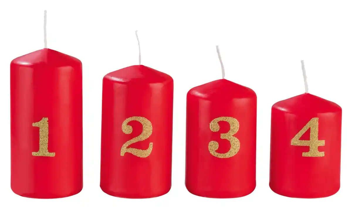 Bild 1 von LIV&BO® Stufenkerzen mit Zahlen, 4-St.-Packg.