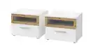 Bild 1 von Nachttisch Paar weiß 52 x 42 cm mit Schublade - MAYACUS