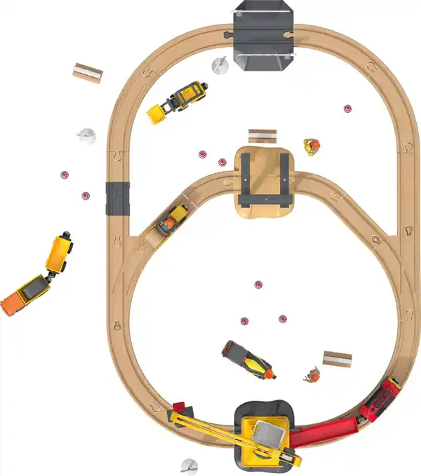 Bild 2 von KIDLAND® Eisenbahn-Set »Baustelle«, 59-teilig