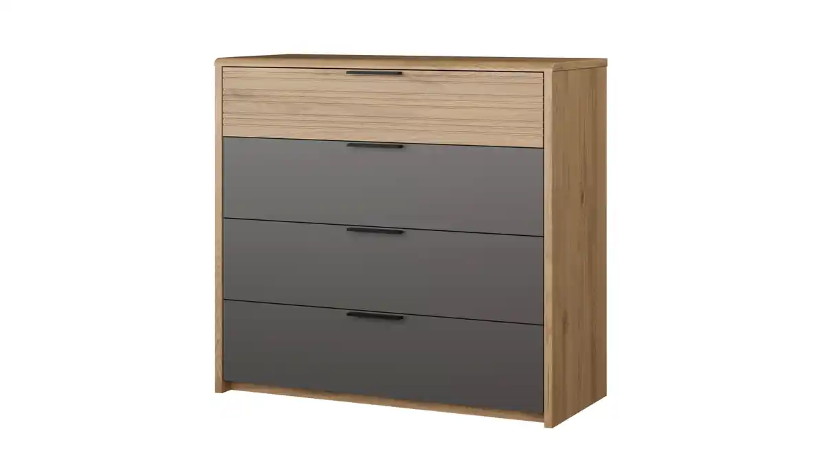 Bild 1 von Kommode grau Wildeiche - 4 Schubladen - 100 cm - VALPECULA